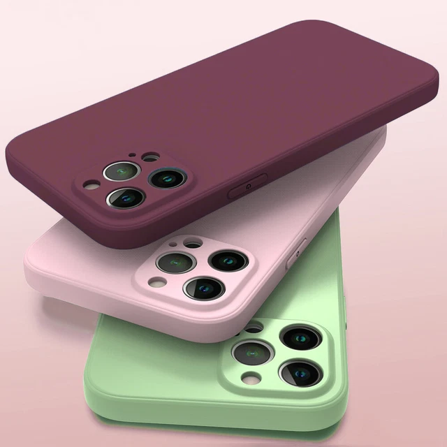 Square Liquid Silicone Cover Case For iPhone  15 Pro Max 14 13 12 11 XS XR X 8 7