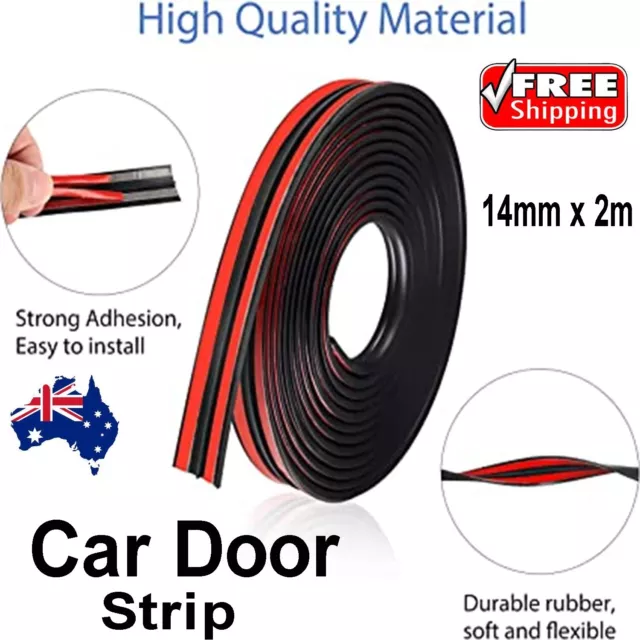 Car Door Edge Protector Anti-Scratch Protection Strip Trim Seal Rubber Strip 2M