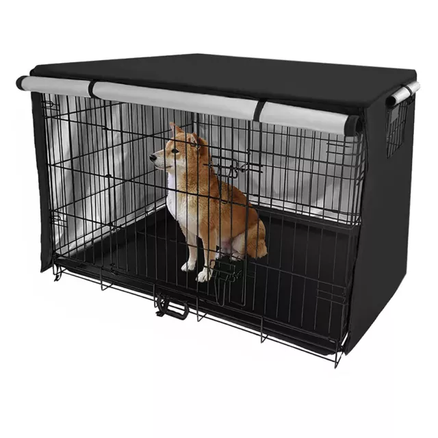 Dog Crate Cover Durable Oxford Cloth Pet Cage Cover Waterproof Windproof S - XXL