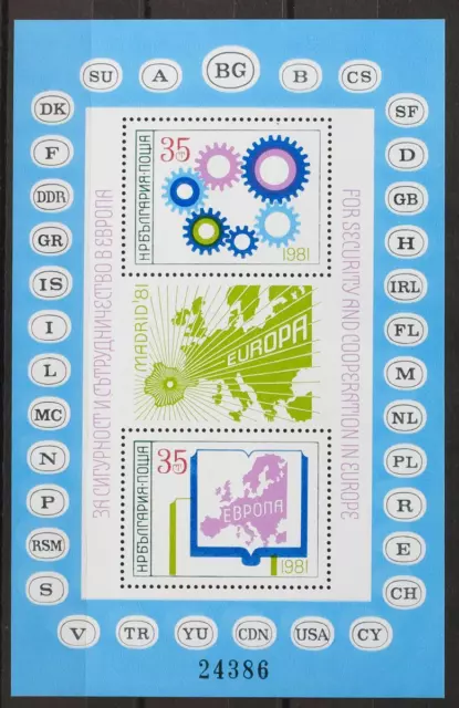 Bulgaria. Feuille Bloque. MNH 1981. Magnifica. (Michel Bl117