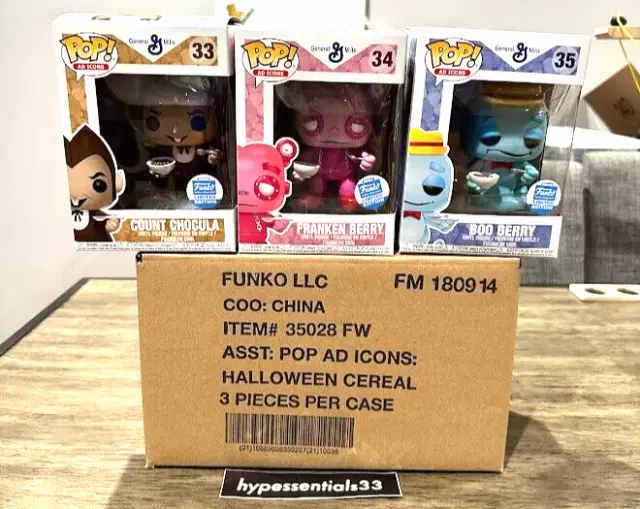 Funko Pop! Shop Ad Icons Halloween Cereal: Count Chocula Franken Berry Boo Berry