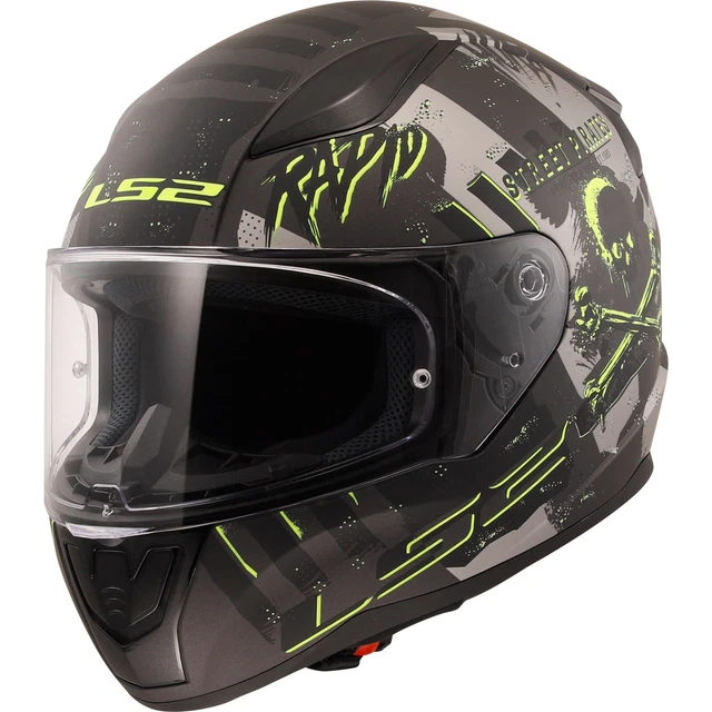 LS2 Casque Intégral Moto Rapid Solid Noir Verni XXL - Confort Et Sécurité Exceptionnels