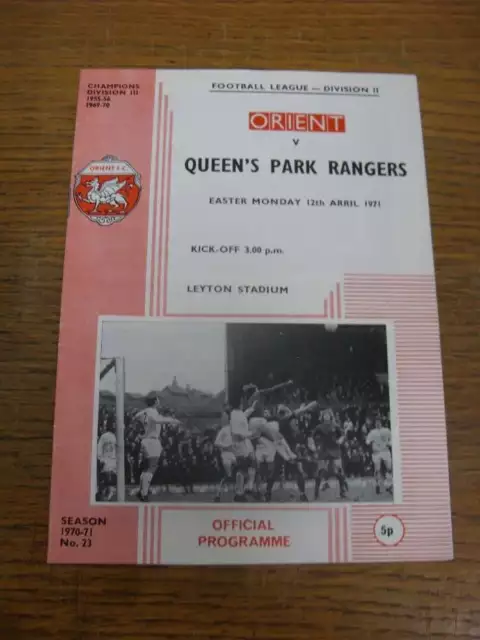 12/04/1971 Leyton Orient v Queens Park Rangers  (team changes)