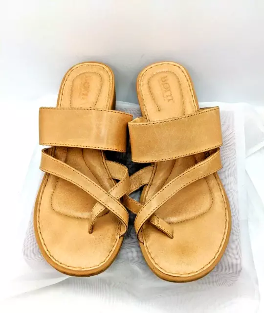 Born Women’s Leather Slip On Flip Flop Thong Sandals - Size 9 M