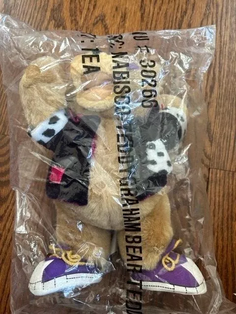 Nabisco Teddy Graham Snacks 11" Plush Bear Collectible In Original Bag - NEW