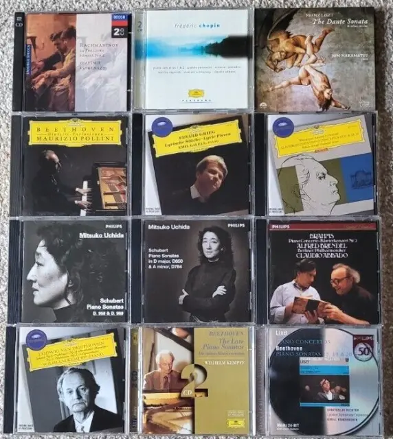 Classical Piano Music CDs X 12 (15 Discs) Job Lot Bundle