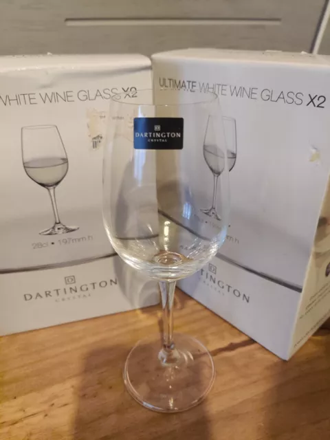 New dartington crystal white wine glasses