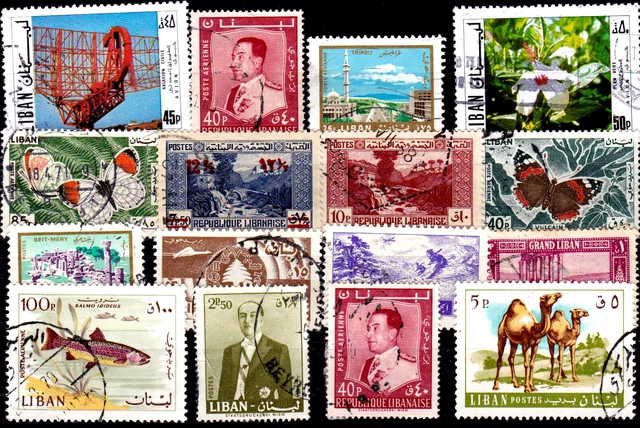 Einsteckkarte mit älteren Marken aus   ***  LIBAN  ***