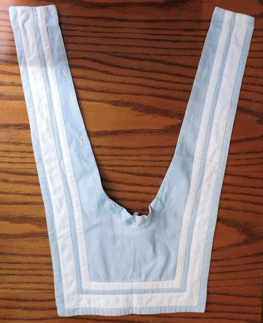 Colletto vintage blu pallido per abito marinaio bambino inizio metà XX secolo