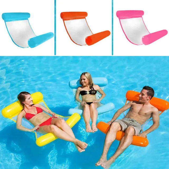 Summer Inflatable Floating Water Hammock Float Pool Lounge Bed Swimming Chair UK