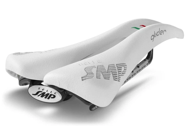 Selle SMP Glider Pro Saddle with Carbon Rails, White