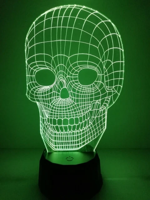 Lampe 3D - Halloween - Crane Stylisé - Télécommande incluse - Multicolore - LED 3W