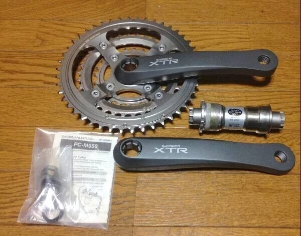 Pédalier Shimano XTR FC-M950 Vintage - 175mm, Triple Plateau (24-34-46T), Octalink V1 - Pour VTT 8v - Occasion