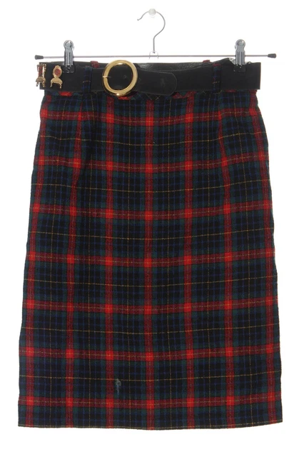 HAMMER Jupe en laine Dames T 42 rouge-vert-noir style mode des rues