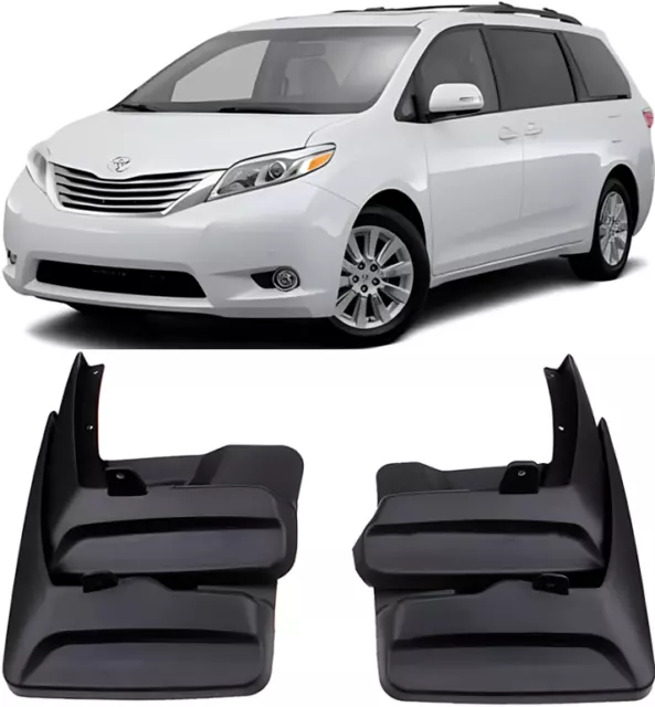 Genuine Front & Rear Molded Splash Guards Mud Flaps FOR 2011-2017 TOYOTA SIENNA