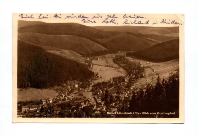 Ak Spa Manebach IN Thüringen Vista Dal Goethepfad 1954