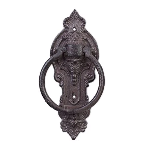 Relaxdays Heurtoir de porte antique, Anneau de frappe pour porte, style rustique