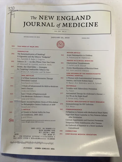 2014 Enero 23 , The New Inglaterra Diario De Medicina, Tuberculosis (CP310)