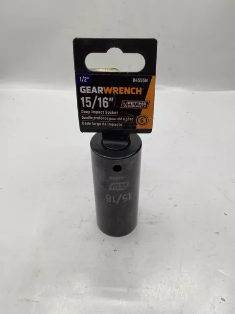 Gearwrench 6-Point Deep Impact SAE Socket 1/2" Drive x 15/16" 84555N