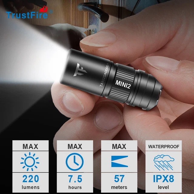 Lampe de poche EDC KLARUS E8 à triple éclairage et tête pivotante enti