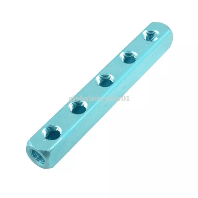 A● 1/4" PT Thread 8 Ports 5 Ways Quick Connect Air Hose Manifold Block