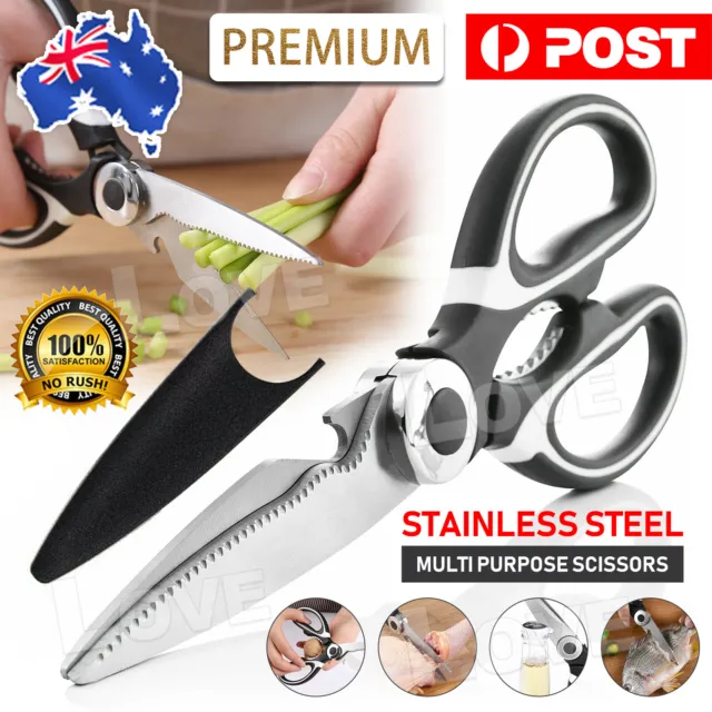 Kitchen Scissors Heavy Duty Sharp Stainless Steel Multi Purpose Meat Scissor AU