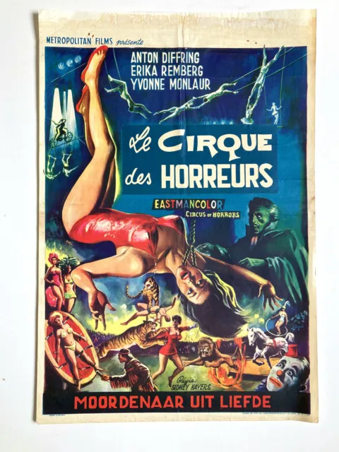 LE CIRQUE DES HORREURS - CIRCUS HORROR - Affiche belge / Belgian poster