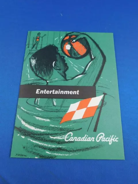 Canadian Pacific Cruise Boat Ship Entertainment Program Empress Of Britian 1962