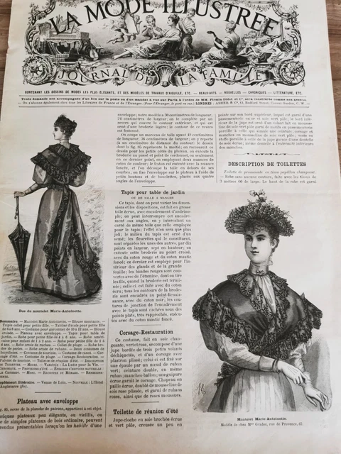 Patron Couture Mode De Paris Vintage - N°666/843/880, Ancien, Parfait Pour Projets Rétro