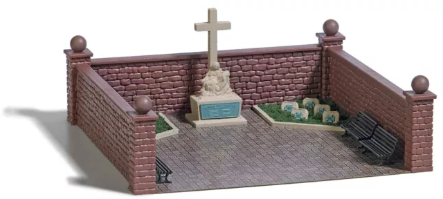 BUSCH 1094 HO Bausatz Soldatenfriedhof mit Kriegerdenkmal #NEU in OVP#