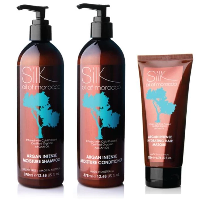 XXL Set Champú + Enjuague + Mascarilla Cabello Intensamente Hidratante, Vegano