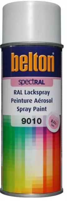 Pintura Spray Multi Soporte Ral 9010 Blanco Satén 400ML Espectral Belton