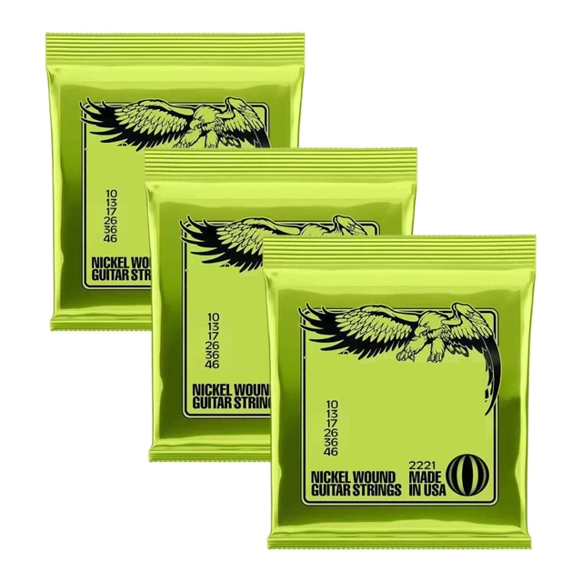 3 sets E Nickel Plated Regular Slinky 2221 10-46 Electric Guitar Strings