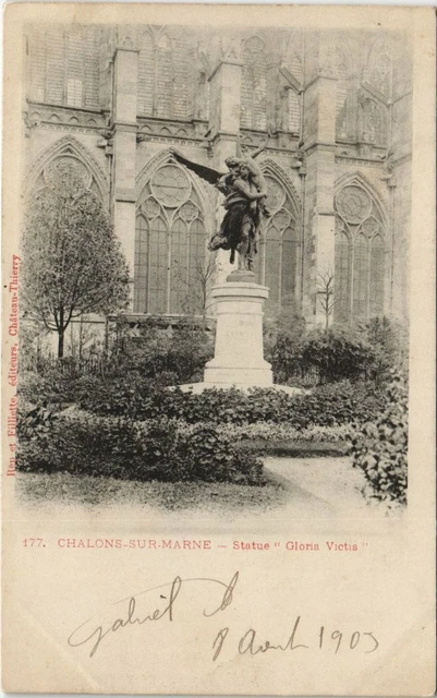 CPA CHALONS-sur-MARNE Statue Gloria Victis (125961)