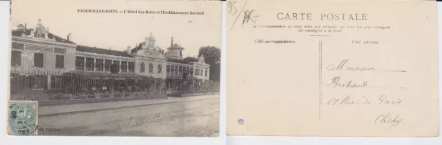 Enghien les Bains L'Hotel des Bains et l'etablissement thermal  CPA