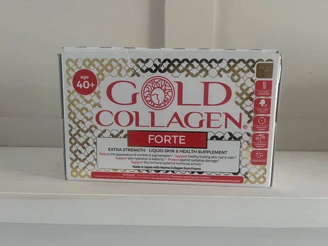 GOLD COLLAGEN FORTE 10 x50ml GLASS BOTTLES EXP 24/10/2026 £26.70 ...