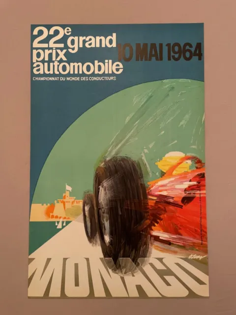 Affiche Officielle Grand Prix F1 De Monaco 1964