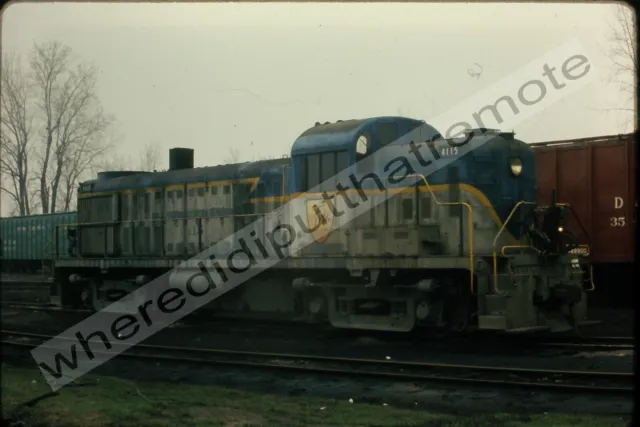 Original Slide Delaware & Hudson D&H 4115 ALCO RS3 Rouses Point NY 5-4-1972