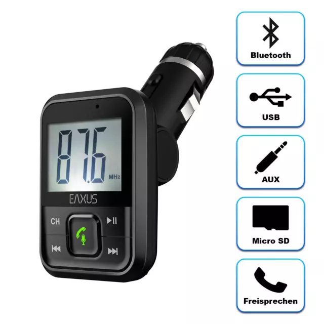 Bluetooth FM Transmitter für Auto-Radio USB Kfz Ladegerät Adapter Mp3 Player SD