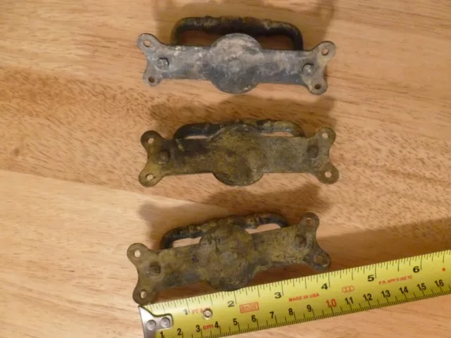 Antique Brass Drawer Swing Pulls (Qty. 3) 2