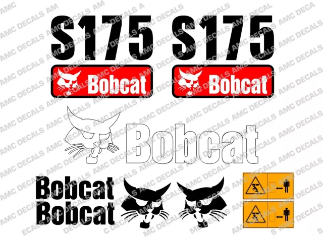 Bobcat S175- Mini Décalque Autocollant Set