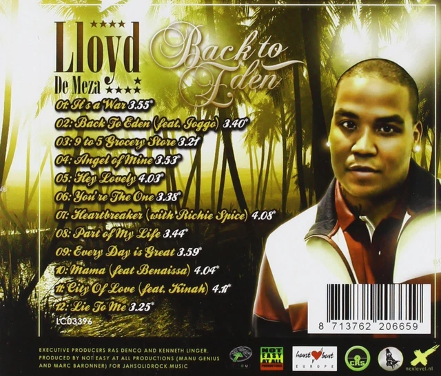 Lloyd De Meza - Back To Eden (2012)  CD  NEW/SEALED  SPEEDYPOST