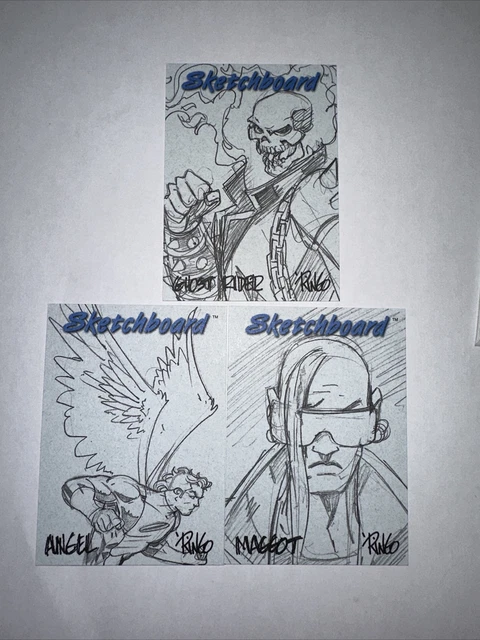1998 SkyBox Marvel Creators Collection Sketchboard Blue (3 Cards)