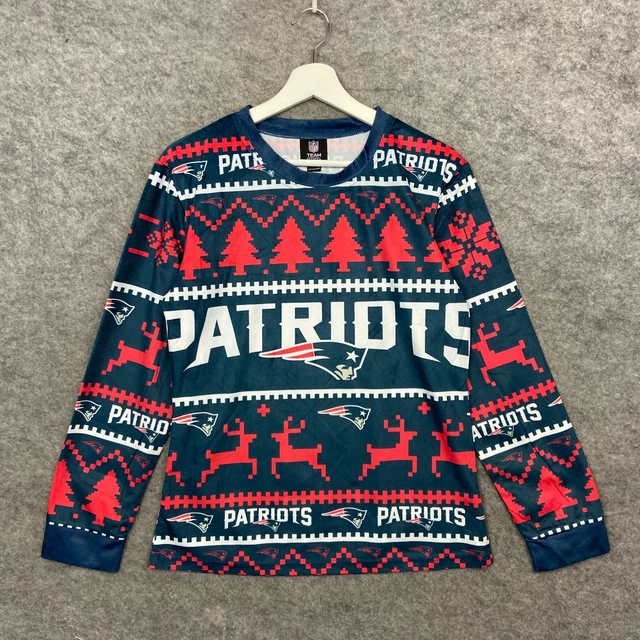 Abbigliamento New England Patriots Top Donna Blu Medio NFL Pullover Team Natale