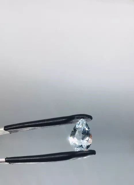 Aquamarine Gemstone untreated  2.75 Carat Pear cut solid blue rare clairty 2