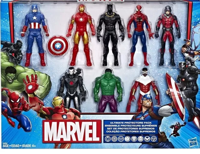 Hasbro Marvel Kids Toys Ultimate Protectors Action Figure 8Pack Complete Box Se