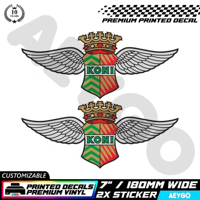 Koni Improved Badge Decal Sticker – Genuine Vintage Factory Issue