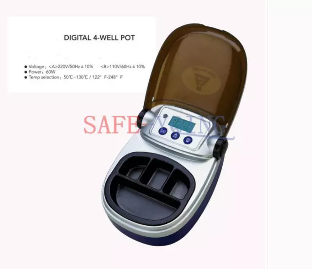 Dental Digital Wax Heater 4-well Pot Dental Lab Equipment for Melting