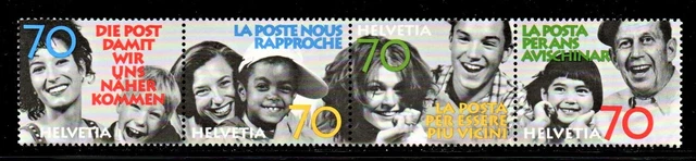 Schweiz Satz MiNr. 1625-1628 von 1997 4erStreifen Die Post Postfrisch N 0779