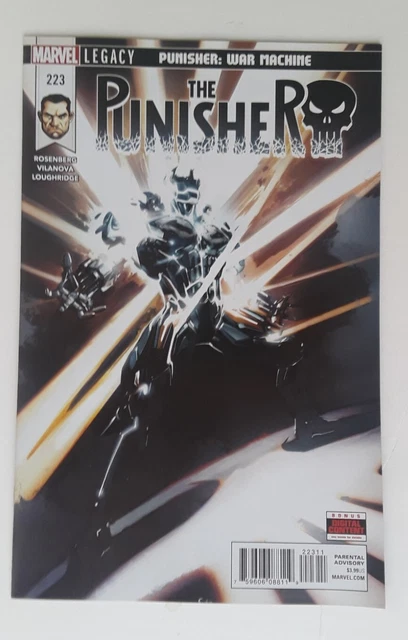 The Punisher #223 War Machine Marvel Comics 2018 Clayton Crain Cover NM